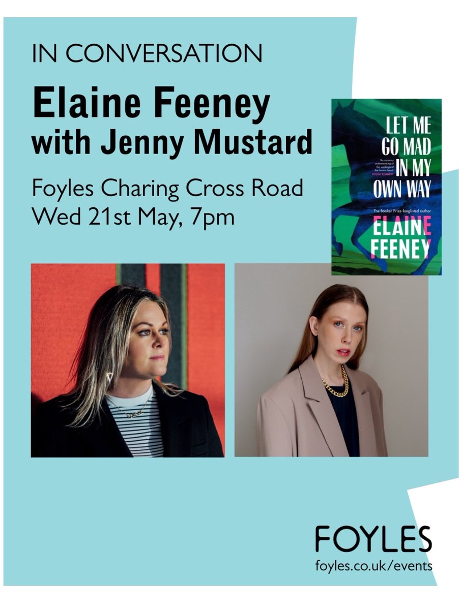 jenny mustard (@jenny_mustard) on Twitter photo Tomorrow!
I’m interviewing the formidable Elaine Feeney!
Tickets:
foyles.co.uk/events/elaine-…
<a href="/Foyles/">Foyles Bookshop</a>
<a href="/harvillbooks/">Harvill</a>
<a href="/SceptreBooks/">Sceptre Books</a> Tomorrow!
I’m interviewing the formidable Elaine Feeney!
Tickets:
foyles.co.uk/events/elaine-…
<a href="/Foyles/">Foyles Bookshop</a>
<a href="/harvillbooks/">Harvill</a>
<a href="/SceptreBooks/">Sceptre Books</a>