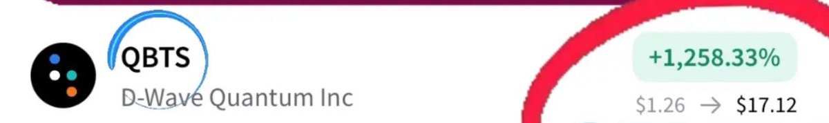 $QBTS only up over 1,258% 🤑

$SAVA is my next one as this shouldn’t be under $5 let alone $3

$NXRS should reverse hard soon after that MONSTER news

$SATX $EYEN what a day