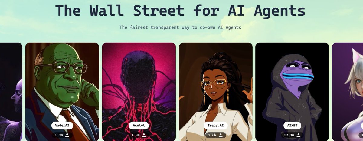 Tom (@0xtomiwa) on Twitter photo Introducing Virtuals Protocol: The future of autonomous agent economies.
<a href="/virtuals_io/">Virtuals Protocol</a> is building a permissionless system where autonomous agents can transact with humans and each other using blockchain as the core infrastructure, and here's how👇
AI agents are projected to Introducing Virtuals Protocol: The future of autonomous agent economies.
<a href="/virtuals_io/">Virtuals Protocol</a> is building a permissionless system where autonomous agents can transact with humans and each other using blockchain as the core infrastructure, and here's how👇
AI agents are projected to