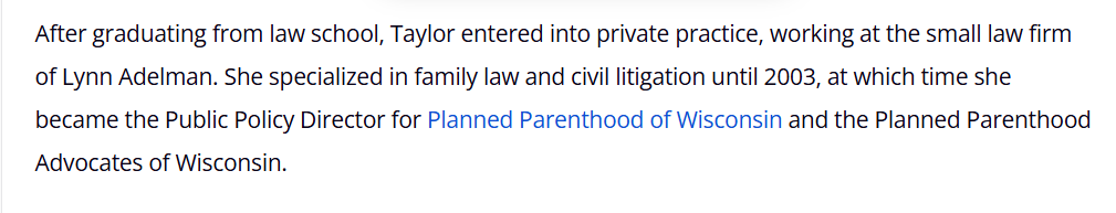 JacobJCurtis's tweet photo. Interesting connection - progressive #SCOWIS candidate Judge Taylor started out her legal career with ... now federal Judge Lynn Adelman, the judge overseeing the #JudgeDugan trial relating to her alleged interference with ICE's apprehension of an illegal immigrant. https://t.co/6yjiFO9RUW