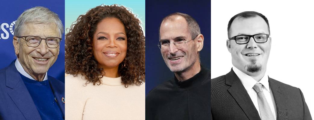 DropMicrodots's tweet photo. Bill Gates, Oprah Winfrey, Steve Jobs, Shanon Burgess. Proof you don't need an education to be an industry titan, nor a complete fraud. #KarenRead https://t.co/1kHP8eQ0zn