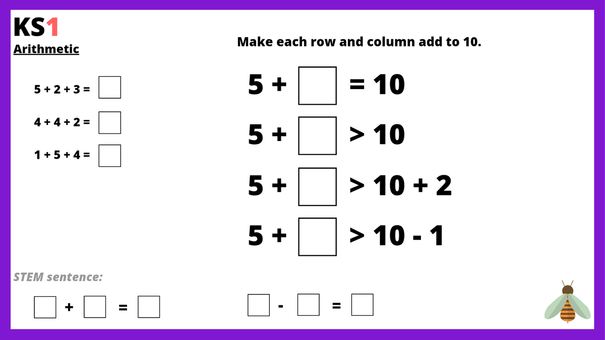 Wednesday's Key Stage 1 and 2 daily maths tasks mrbeeteach.com 🐝