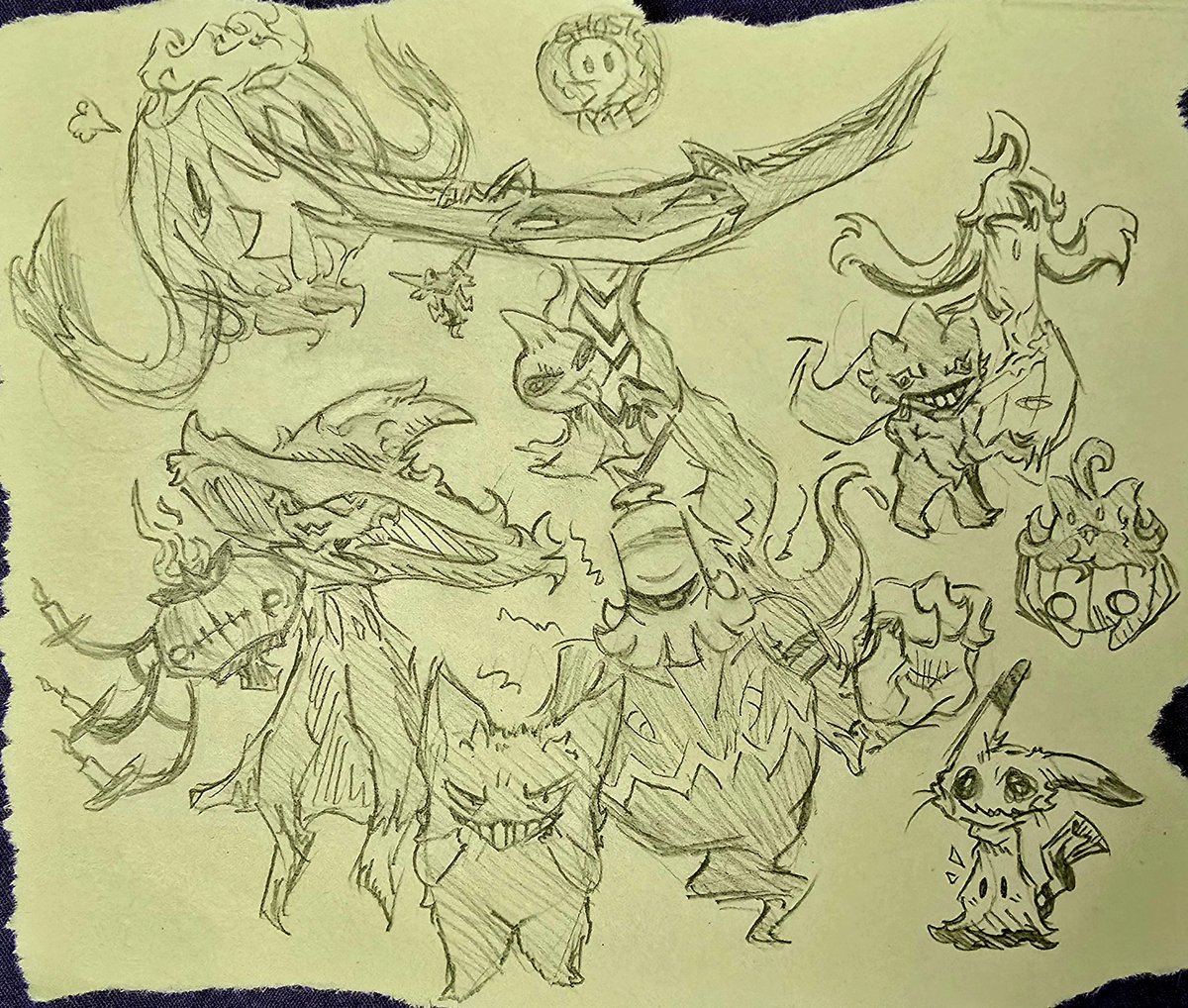 PepperedJ's tweet photo. Fav Pokémon Pen Doodles - Here's a batch of 3 lines, including the Mismagius, Tangrowth, & Salamence families (+bonus college sketch of various Ghost-Types, I love all of the spooky ghosties :3)
#Pokemon #pkmn #traditionalart #penart #mismagius #tangrowth #salamence https://t.co/5ePFRhOU5G