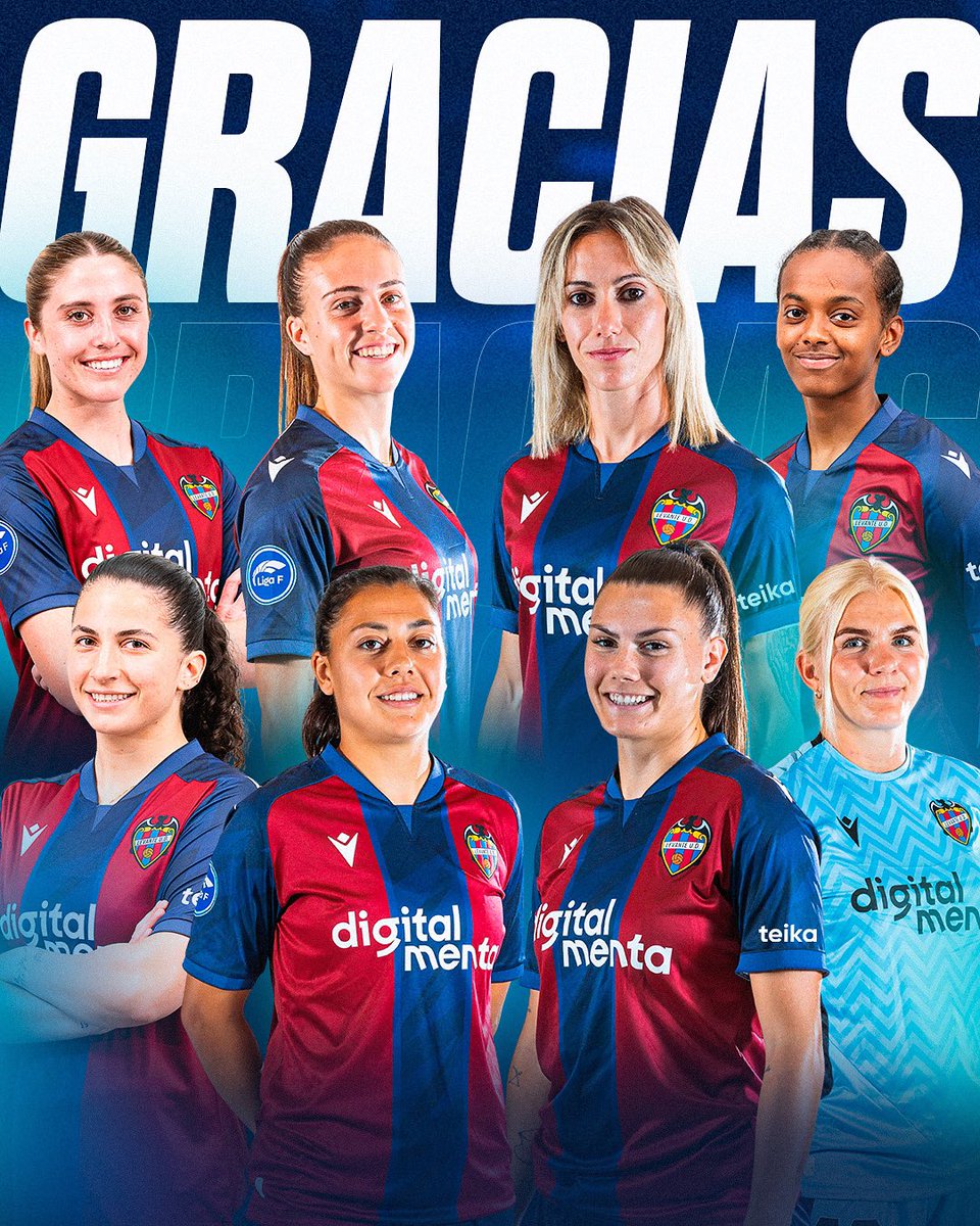 💙❤️ Paula Fernández, Ángela Sosa, Estela Carbonell, Emma Holmgren, María Molina, Madeline Gravante, Michaela Workou y Cameron Tucker ponen fin a su etapa en el #LevanteUD 

🙏🏼 Desde el club queremos agradecerles su esfuerzo, compromiso y entrega 🐸