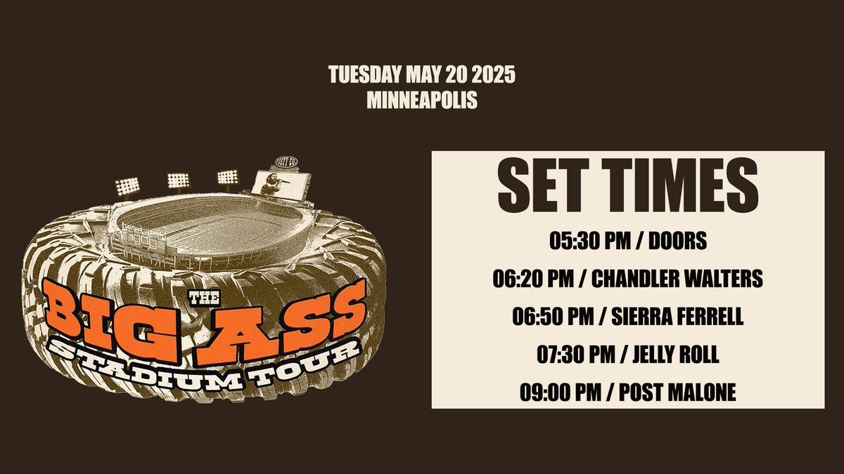 Set times for tonight! See ya'll soon! 🤠