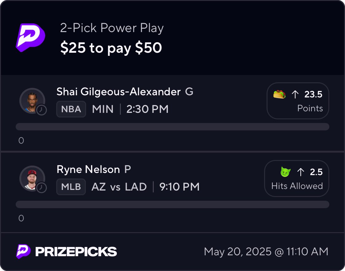 ROSB💰NBA🏀 TACO 🌮 x MLB ⚾️
2 MAN BANGER ‼️
#NBA #MLB #PRIZEPICKS #GAMBLINGX #NBAPROPS #MLBPROPS #SPORTSGAMBLING #CAPPER 
⚠️DISCORD IN BIO 🫡