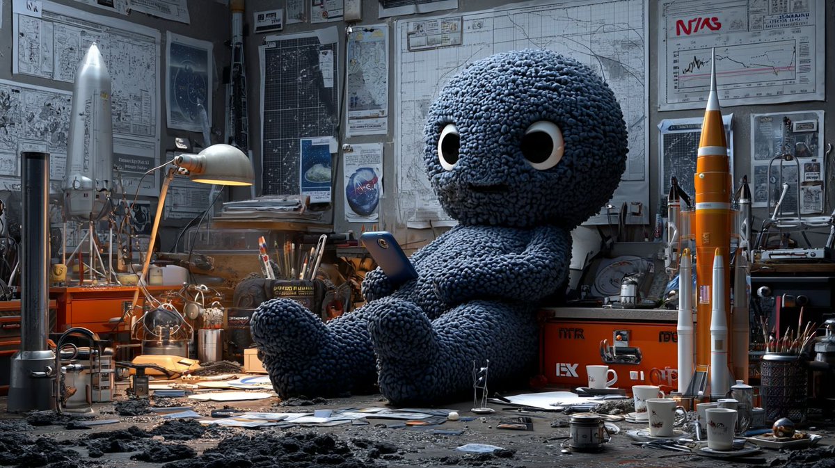 Piu's been missing lately... 🧵
His workshop light stays on until 3AM every night. Rocket blueprints everywhere. Empty coffee cups piling up.
Meanwhile, his girlfriend's texts go unanswered: "Dinner's ready?" "Coming home soon?" "Did you forget our plans?"
The moon calculations