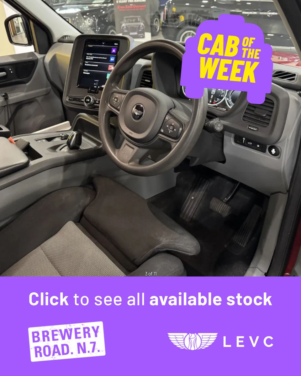 LEVCBreweryRoad's tweet photo. π£ #CabOfTheWeek π£
This head-turning Tupelo Red 20-plate cab is in good condition with just one previous owner and comes with the following:
β
Vinyl seats, flooring and a panoramic roof
β
Comfort Plus model
β
Mileage: 106,603
Get your hands on it for just Β£43,995...
Want to find out more? Give our friendly, expert team a call on 020 7700 0888 today.