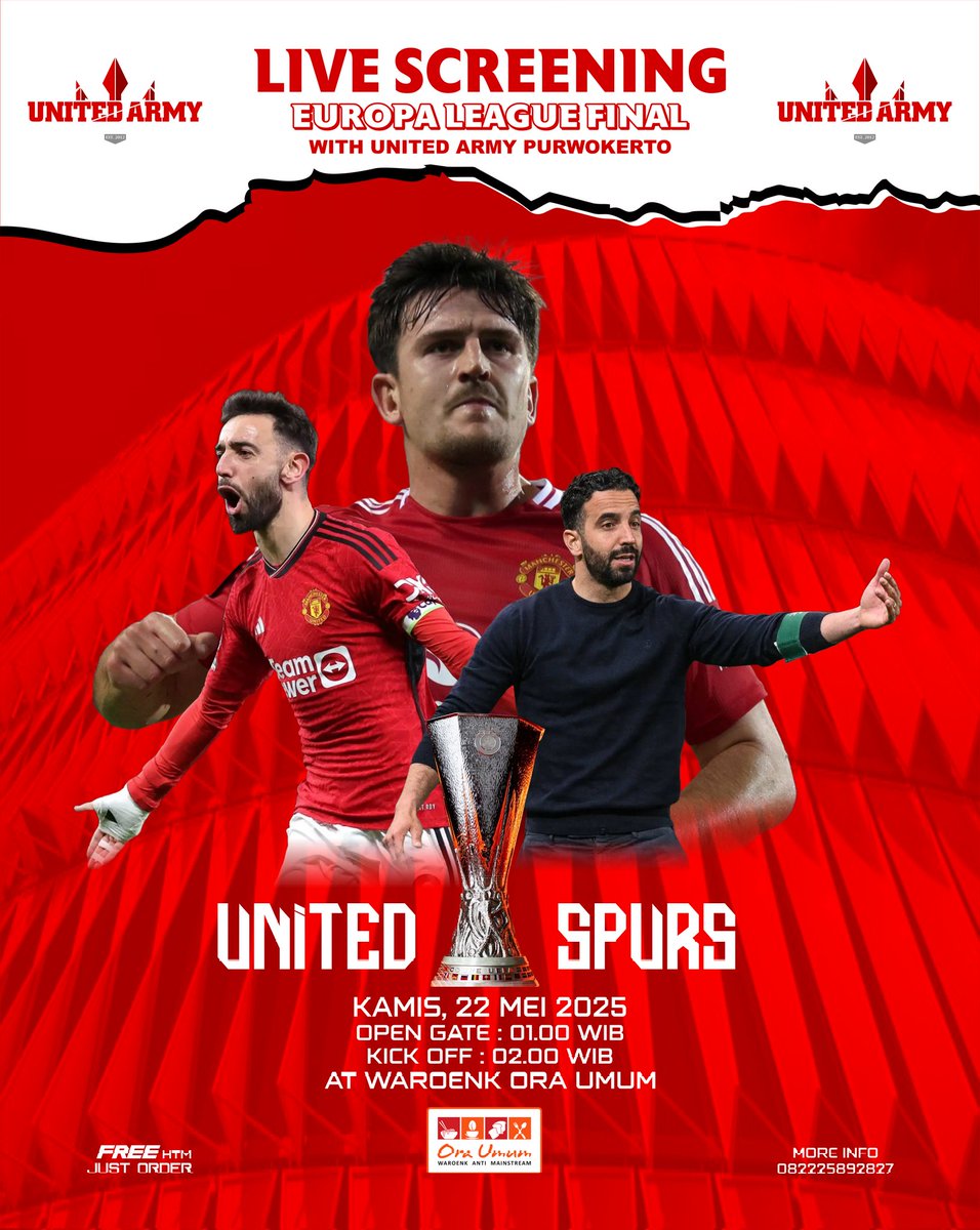 LIVE SCREENING Final UEL

MU vs Spurs
Kamis, 22 mei 2025
Open Gate : 01.00 WIB
Kick Off : 02.00 WIB
Venue : Waroenk Ora Umum
Free HTM, just order
Ramaikan <a href="/waroenkoraumum/">waroenk oraumum</a>