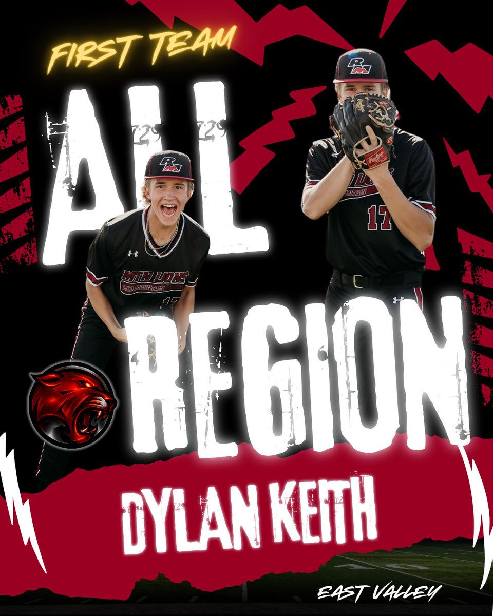RMHSBaseball's tweet image. 💥1st Team ‼️
All East Valley Region

Congrats to
Dylan Keith Soph RHP
Derek Wilson Soph OF
Maddox Loria Sr RHP
Wyatt Bundy Jr 1B/OF