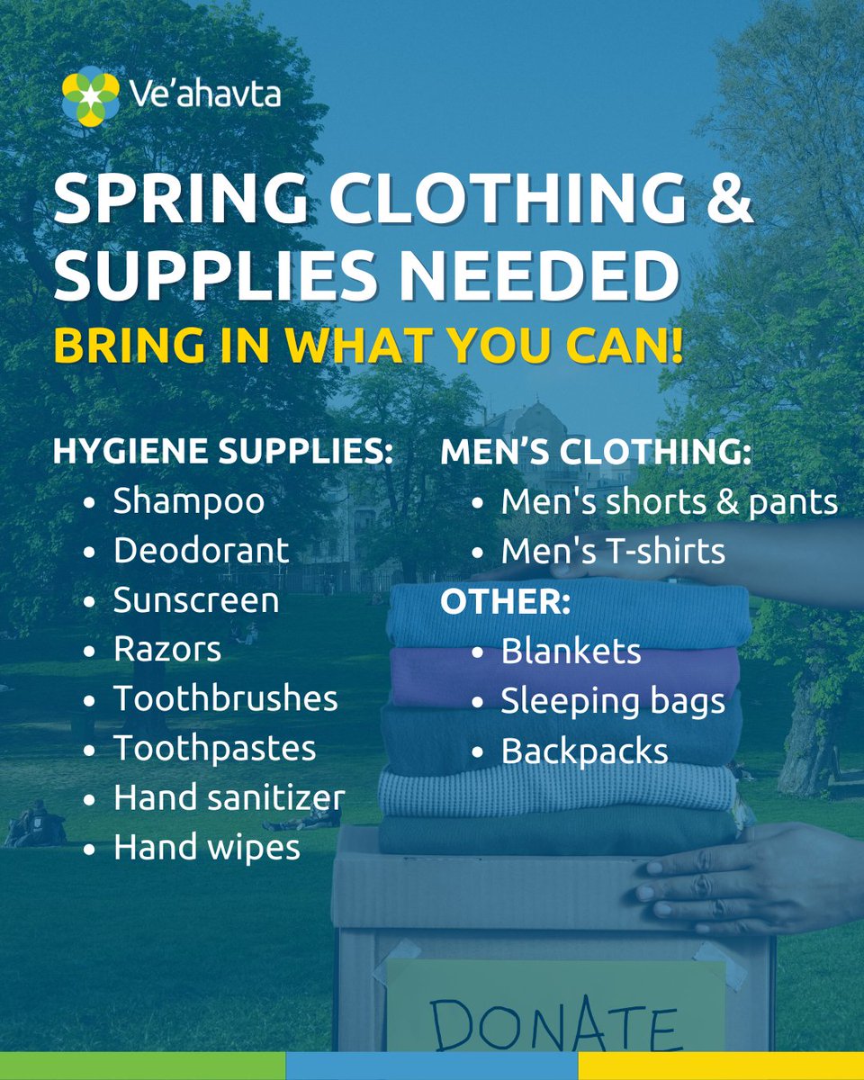 Doing some Spring closet-cleaning? Please consider dropping off your clean, gently used clothing and other listed items for people in our city facing homelessness.
See the list 👉 bit.ly/32P5kN7