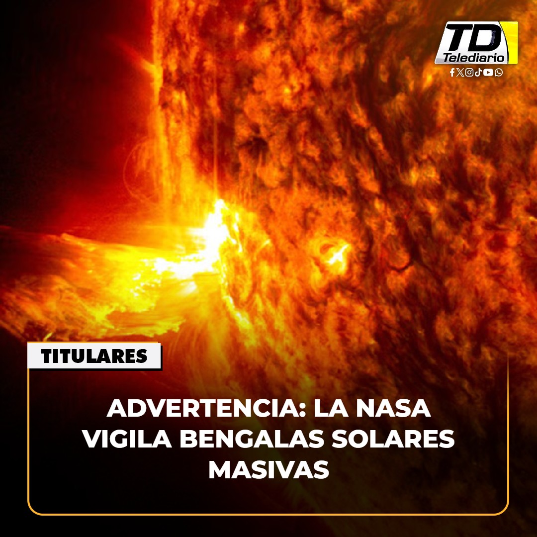 TelediarioGT's tweet photo. 🚨😨 La #NASA alerta por #bengalas solares con impacto directo en el planeta ➡ https://t.co/2FwPGCy7iN https://t.co/Wh2jpqZAOm