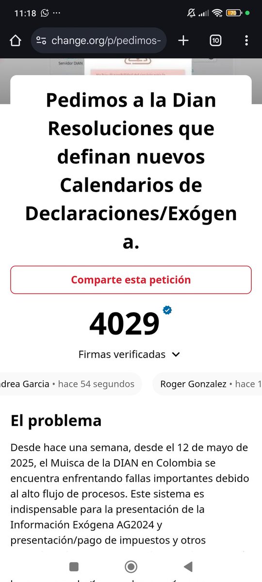chuchifero's tweet photo. Señores @DIANColombia y @DefensoriaDIAN ya superamos los 4.000 firmantes.
El gremio exige ser escuchado y respetado. https://t.co/FgvoNrf2Zb