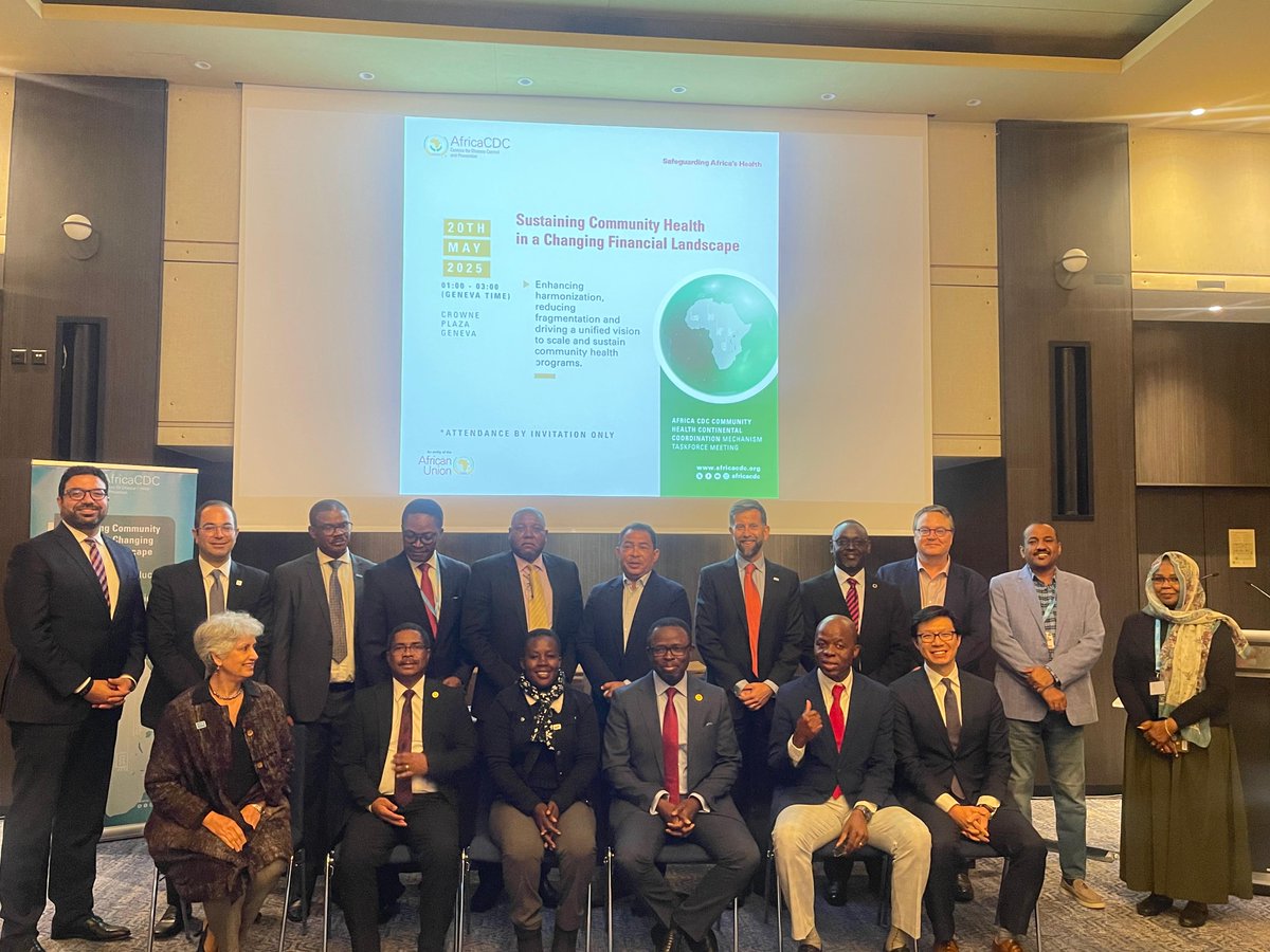 Africa CDC (@africacdc) on Twitter photo At #WHA78, <a href="/AfricaCDC/">Africa CDC</a> brought together a high-level task force to assess progress toward the <a href="/_AfricanUnion/">African Union</a> goal of 2 million Community Health Workers (CHW) by 2030.
A new survey shows strong momentum: 41 countries have CHW strategies and many are going digital. But most At #WHA78, <a href="/AfricaCDC/">Africa CDC</a> brought together a high-level task force to assess progress toward the <a href="/_AfricanUnion/">African Union</a> goal of 2 million Community Health Workers (CHW) by 2030.
A new survey shows strong momentum: 41 countries have CHW strategies and many are going digital. But most