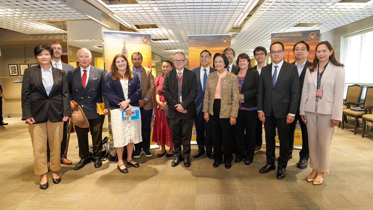 On 14 May 2025, Dr. Nalinee Taveesin, President of the Thailand Trade Representative, led a high level Thai Delegation from the government and private sectors to meet U.S. Media at the Royal Thai Embassy in Washington, D.C.