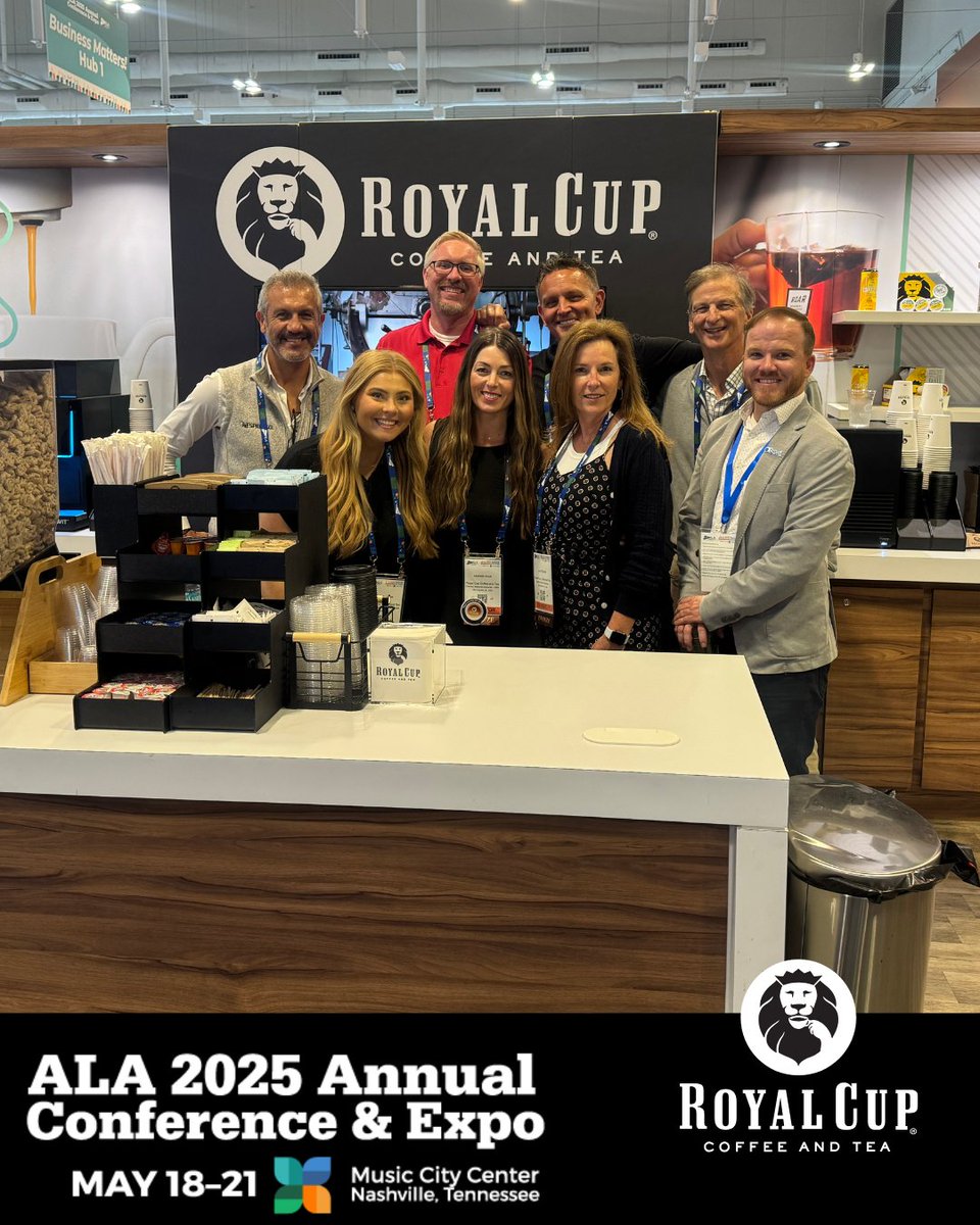 We’re live from ALA 2025 in Nashville! 🎉Come by booth #1103 to taste what Royal Cup is serving— cold brew, premium hot coffee, flavored water, and snacks your team will actually want to see in the breakroom.

Our office refreshment experts are ready to talk solutions, simplify