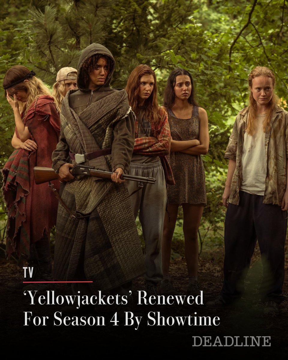 Showtime has picked up #Yellowjackets for a fourth season.

The renewal, which comes a month after the Season 3 finale of the thriller drama, was fully expected following the strong ratings performance of the most recent installment.

The April 13 finale became the most-streamed