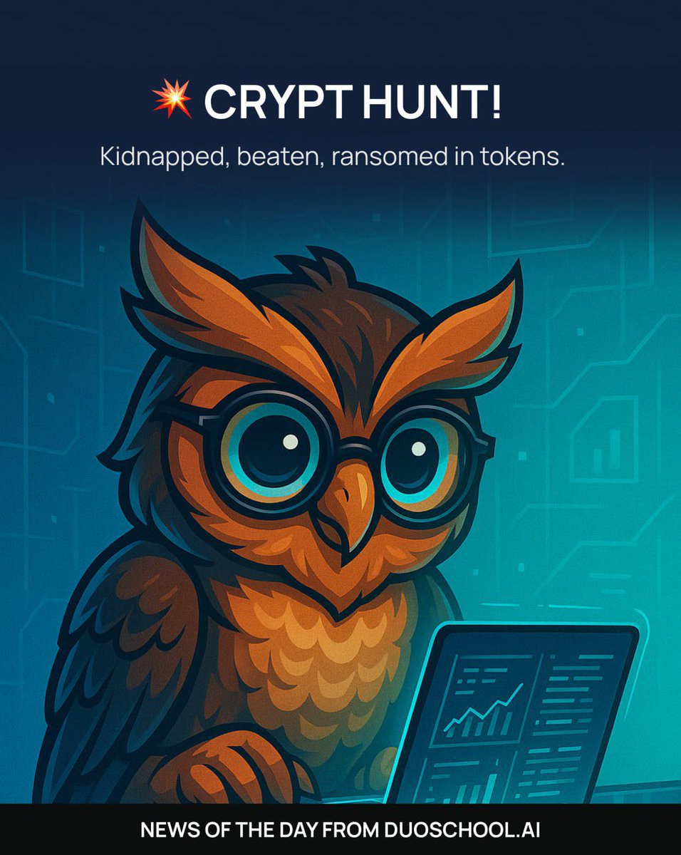 duo_school_ai's tweet photo. 🔒 Crypto in the crosshairs: a wave of kidnappings around the world
WSJ reports on the growing number of attacks on cryptocurrency wallet owners. Criminals are kidnapping investors, bloggers and top executives of cryptocurrency companies, demanding transfers of digital assets for ransom.

Attackers operate according to premeditated schemes, use encrypted messengers and leave no trace. Threats and physical violence are also used.

⚠️ Security is not just about storing cid phrases. Be careful.