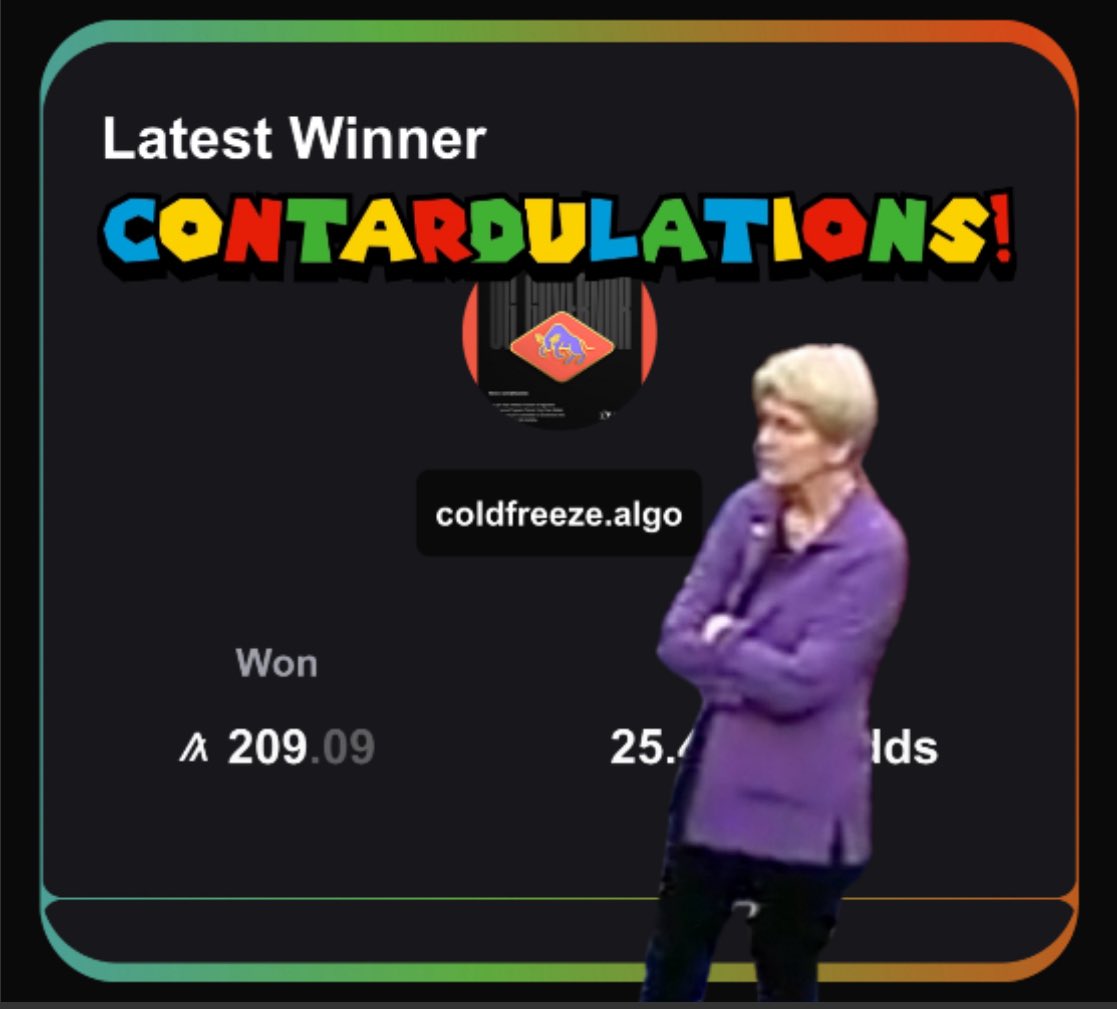 ALGOTARDIO69's tweet photo. WHAT IT FEELS LIKE, WATCHING SOMEONE ELSE WIN THE NO LOSS LOTTERY TWICE BACK TO BACK

BE $ATARD AND STAKE WITH TARDLY

(LINK BELOW) https://t.co/ctsFfejKlx