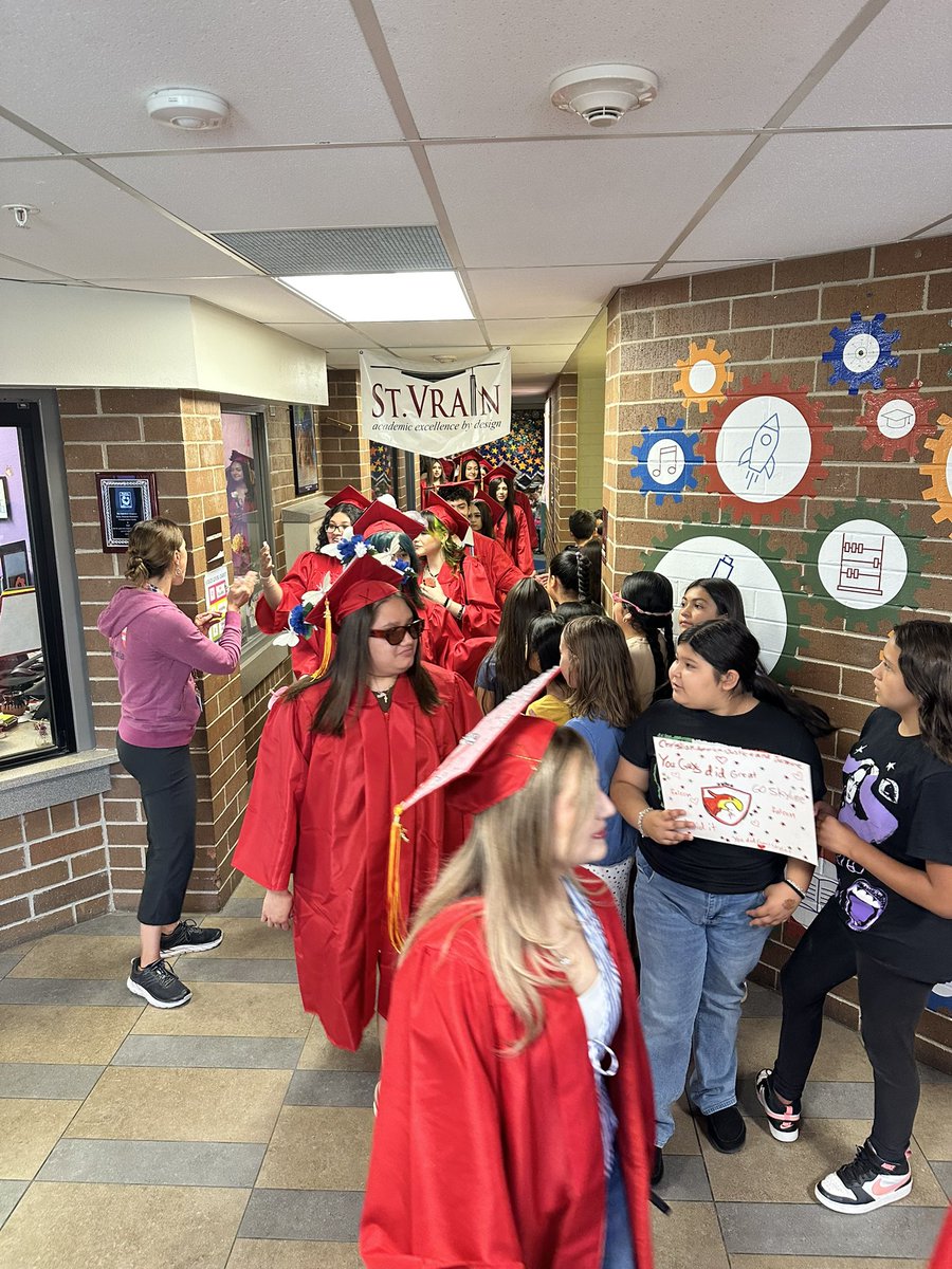 Today we celebrated our amazing <a href="/Skyline_Falcons/">Skyline High School</a> Seniors with Grad Walks through every school in the feeder! 🎓👏🏻 What a powerful full-circle moment. Congratulations, Falcons — we are SO proud of you! 🦅 #StVrainStorm #SkylineCommunityStrong