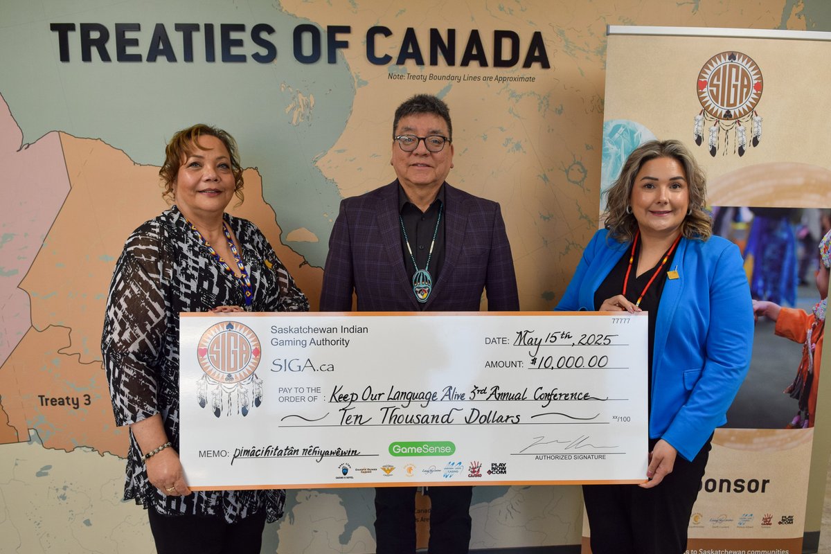 The Saskatchewan Indian Gaming Authority sponsors the 2025 Keeping Our Language Alive conference (May 26-27) at Dakota Dunes Resort, hosted by YXE Cree Speakers Society. 

More info: yxecreespeakerssociety.ca

#witaskewin #sharingsuccess #throwbackthursday