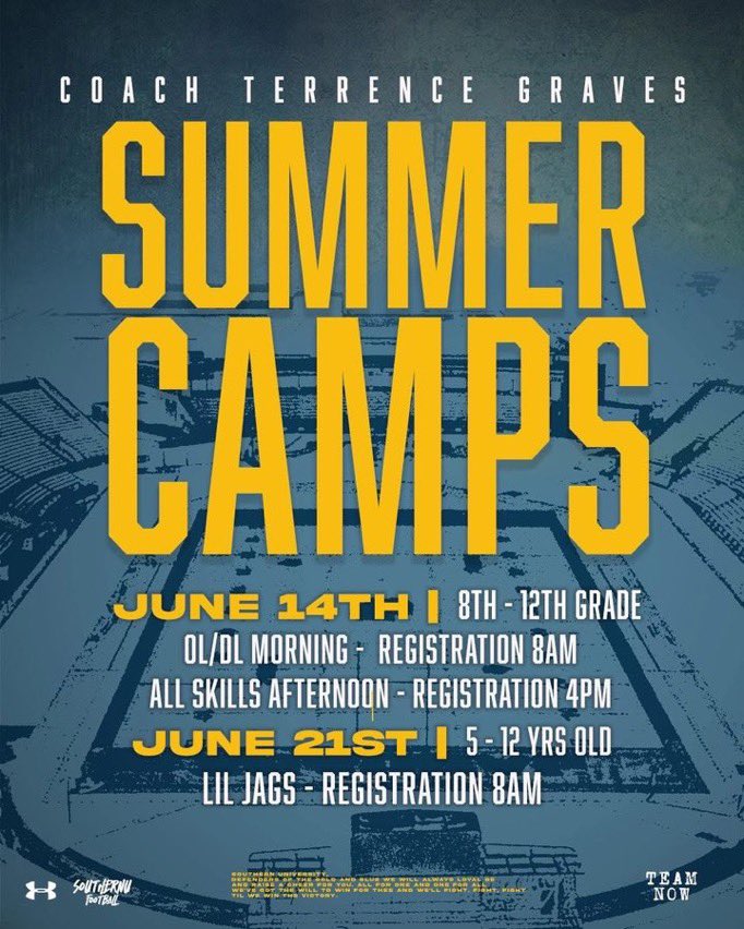Recruit4SU's tweet image. SEE YOU THERE! 💛🩵🐆

#GeauxJags #TeamNow