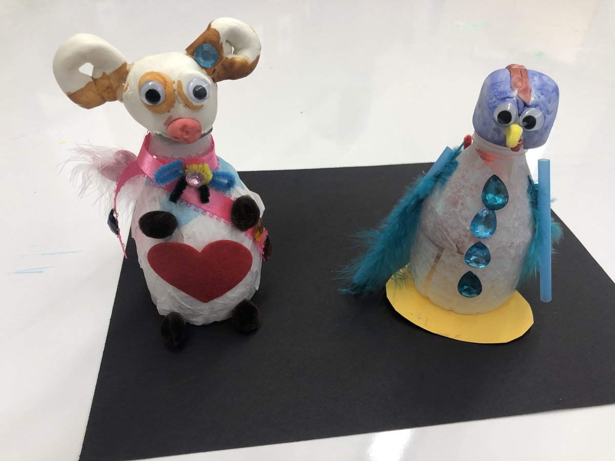 Second graders have been busy using recycled materials to create art! <a href="/WeAreMPSD/">MPSD</a>