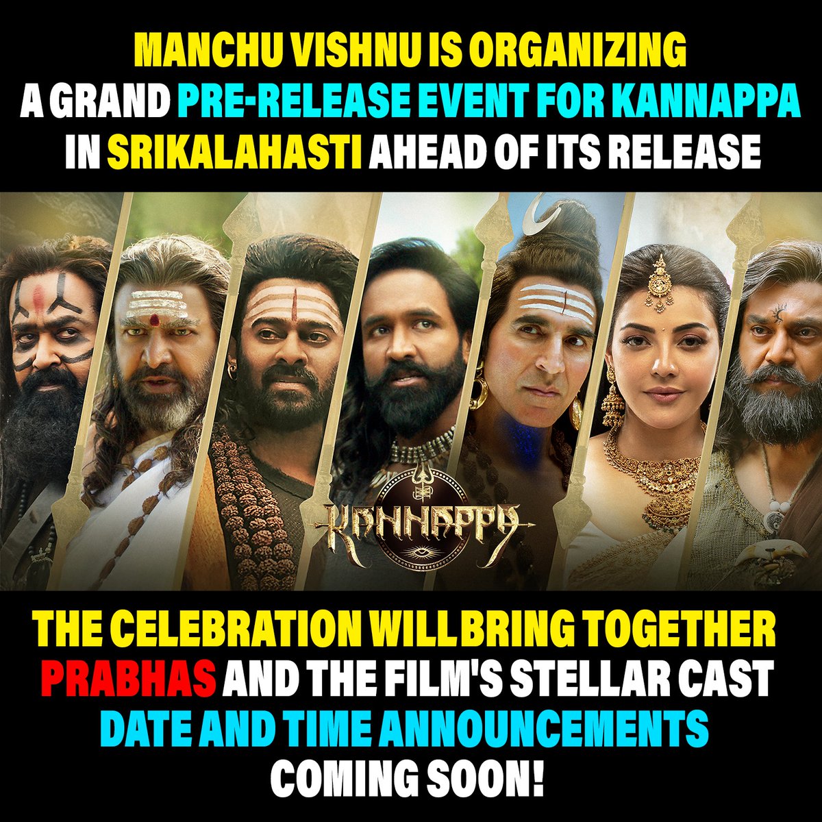 Deekshitha13218's tweet photo. Witness the magic unfold behind the scenes from #Kannappa📷 Making Video.  Every frame, every effort — sculpting a legend! #kannappamakingvideo #OmNamahShivaya #OmNamahShivaya #spdmvm #kannappa #KajalAgarwal #manchuvishnu #prabhas #manchumohanbabu #manchulakshmi #Prabhas https://t.co/vGFY5xQnc3