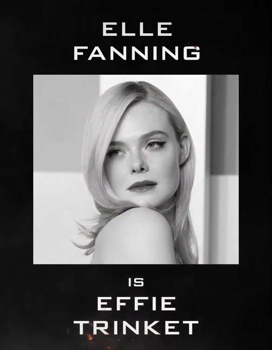 BREAKING: Elle Fanning is EFFIE TRINKET! 

Wow. The producers have outdone themselves with casting for this prequel movie!

‘The Hunger Games: Sunrise on the Reaping’ in Theaters November 20, 2026! 🔥🏹 #TheHungerGames