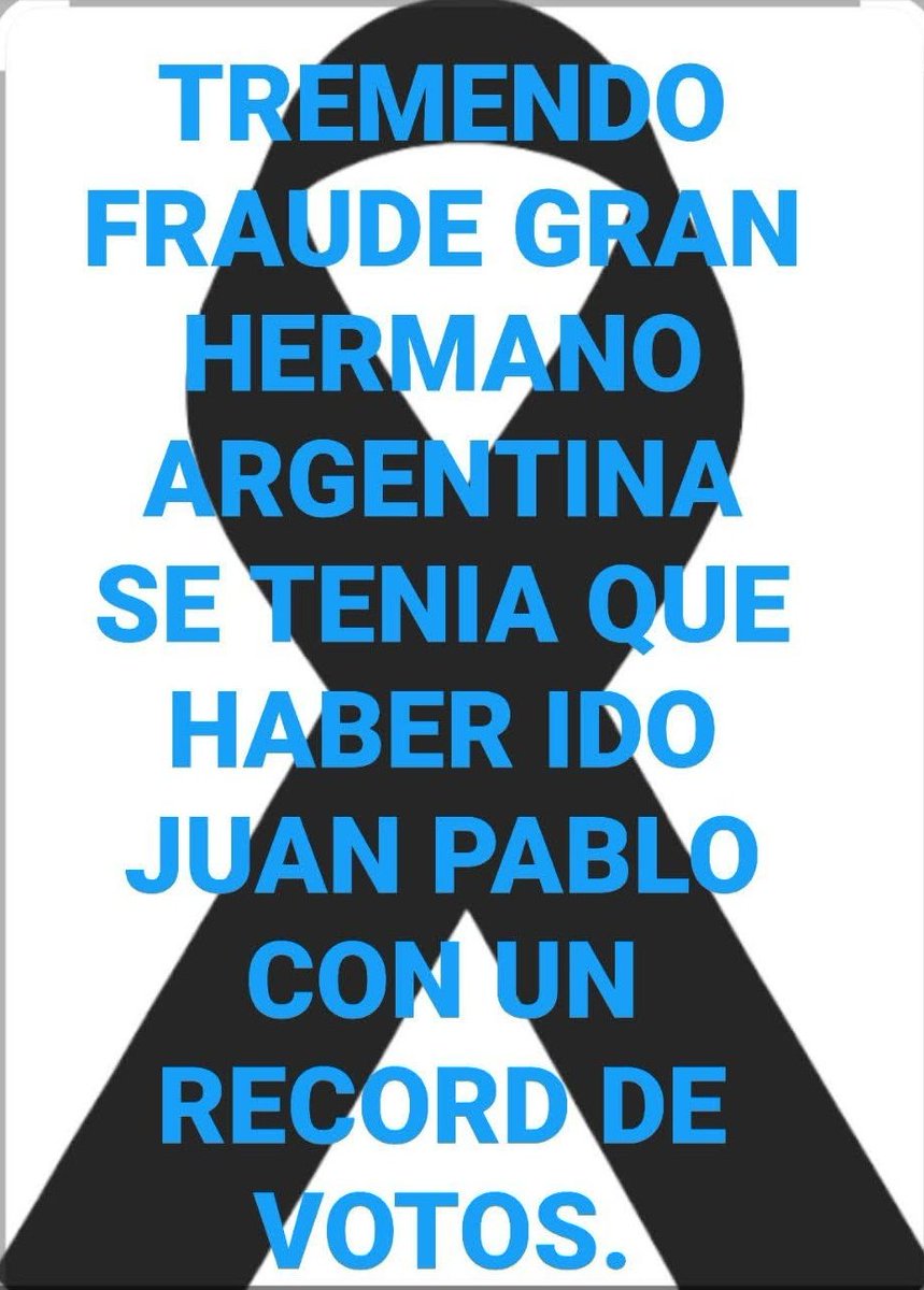 TATO ❤️ LUZ 🫶LUCHI (@marcos038742541) on Twitter photo Anoche quedó demostrado los corruptos que son. Juan Pablo no es aceptado por la mayoría del público por su accionar despreciable, falso, abusivo, cagón, pollerudo, mentiroso, envidioso, acomodado etc, etc,
#GranFraudeGHAr
#GranHermano 
#GranHermanoArgentina Anoche quedó demostrado los corruptos que son. Juan Pablo no es aceptado por la mayoría del público por su accionar despreciable, falso, abusivo, cagón, pollerudo, mentiroso, envidioso, acomodado etc, etc,
#GranFraudeGHAr
#GranHermano 
#GranHermanoArgentina