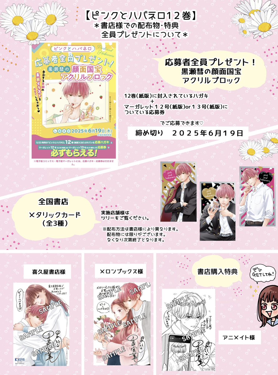 ピンクとハバネロ くじメイト キャンバスボード ピンクとハバネロ1〜12