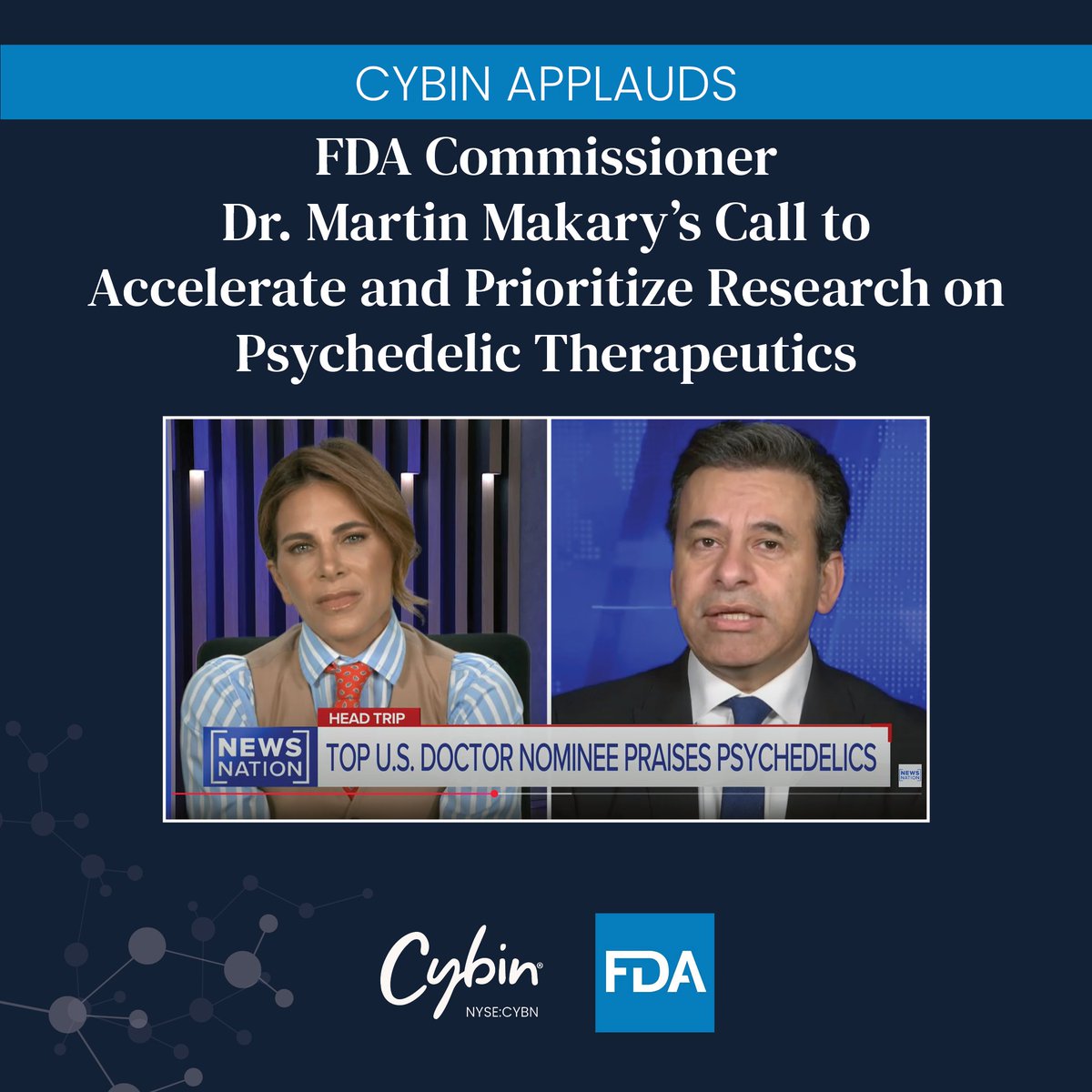 CybinInc (@cybininc) on Twitter photo “It is gratifying that the <a href="/US_FDA/">U.S. FDA</a> Commissioner <a href="/DrMakaryFDA/">Dr. Martin Makary</a> shares our belief in the potential therapeutic value of these innovative treatments – a long-held belief that stands at the core of Cybin’s mission,” said <a href="/insidepharma/">Doug Drysdale</a>, Chief Executive Officer of Cybin.
Watch Dr. “It is gratifying that the <a href="/US_FDA/">U.S. FDA</a> Commissioner <a href="/DrMakaryFDA/">Dr. Martin Makary</a> shares our belief in the potential therapeutic value of these innovative treatments – a long-held belief that stands at the core of Cybin’s mission,” said <a href="/insidepharma/">Doug Drysdale</a>, Chief Executive Officer of Cybin.
Watch Dr.