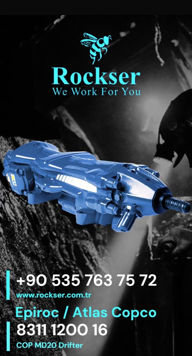IncRockser's tweet photo. 8311 1200 16 – COP MD20 Drifter
Epiroc / Atlas Copco Rock Drill Rotation Unit Alternative Spare Parts Manufacturer
#Epiroc #Atlascopco #alternative #spareparts #manufacturer #COPMD20 #Drifter #Rockser #Rockdrill #HydraulicRockDrill #Boommer282 #L2D #Boltech #mining #underground https://t.co/PsHmRsGFXj
