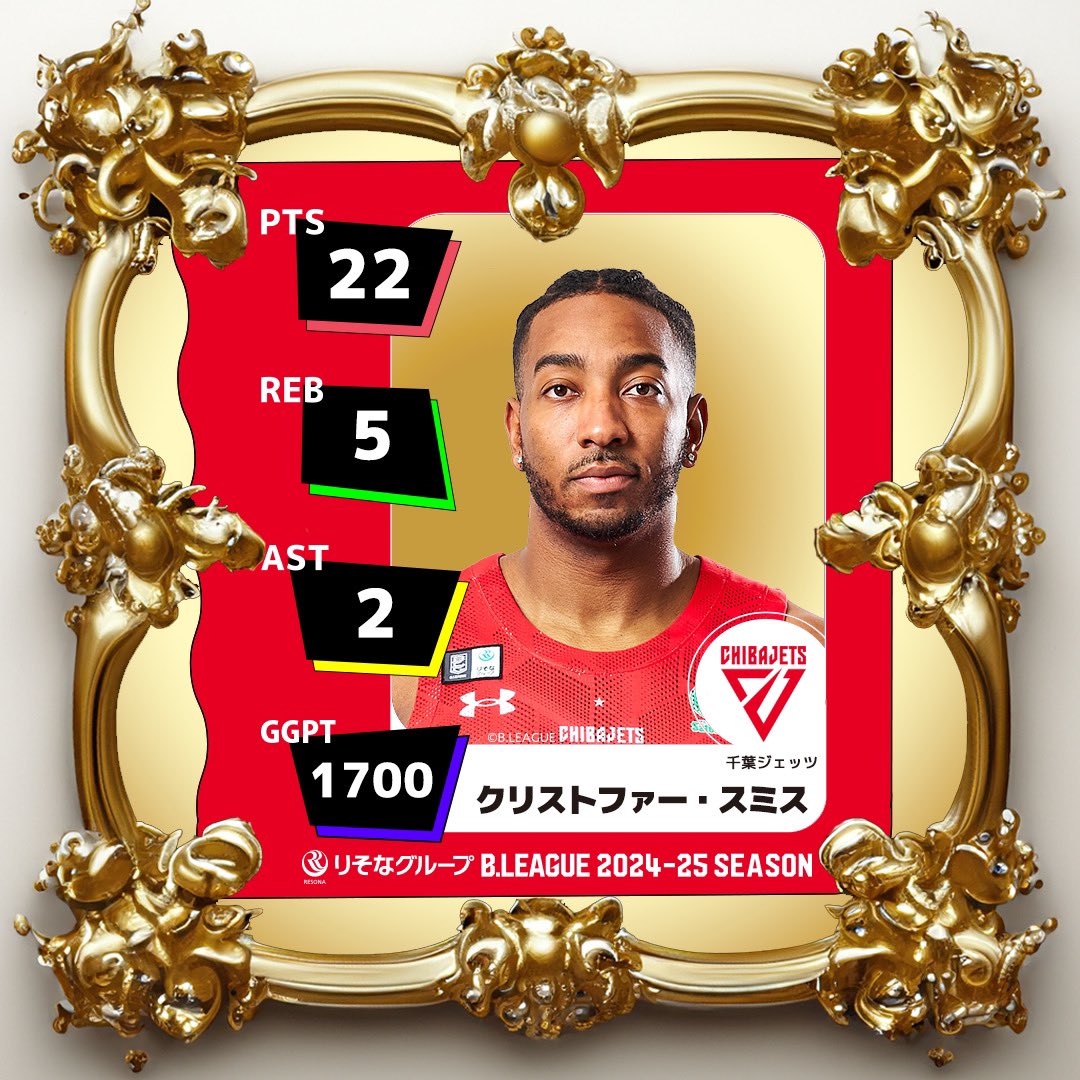 BLGGamexGame's tweet photo. セミファイナル3日、GGPTが最も高かった選手を各クラブごとにピックアップ🔥

昨日活躍した選手をおさらいしよう❗️

(GGPTが同率の選手はPTSが高い選手をピックアップしています)

ヤンテ・メイテン #三遠ネオフェニックス
ヴィック・ロー #琉球ゴールデンキングス
グラント・ジェレット #宇都宮ブレックス
クリストファー・スミス #千葉ジェッツ

勝利チームや活躍する選手を  #ゲームゲーム で予想しよう！   

https://t.co/a8064raQAa 
#Bリーグ #りそなグループ 
#Bリーグチャンピオンシップ