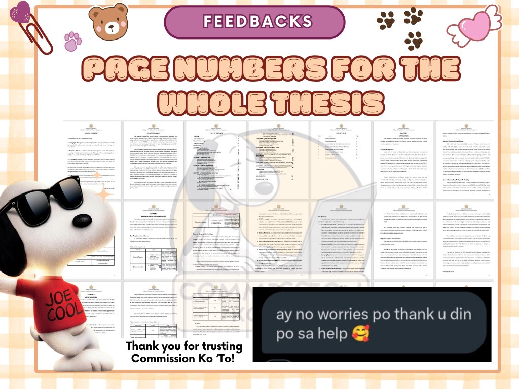 “Thank you din po sa help!” ✨ 

Another student is satisfied with their “Page Numbers For Their Whole Thesis”! 🫶🏻
#FeedbackKoTo 
#commsX 

❀Tags: lf clients page number thesis rrl essay research commissions academic commissioners google docs word file pdf template