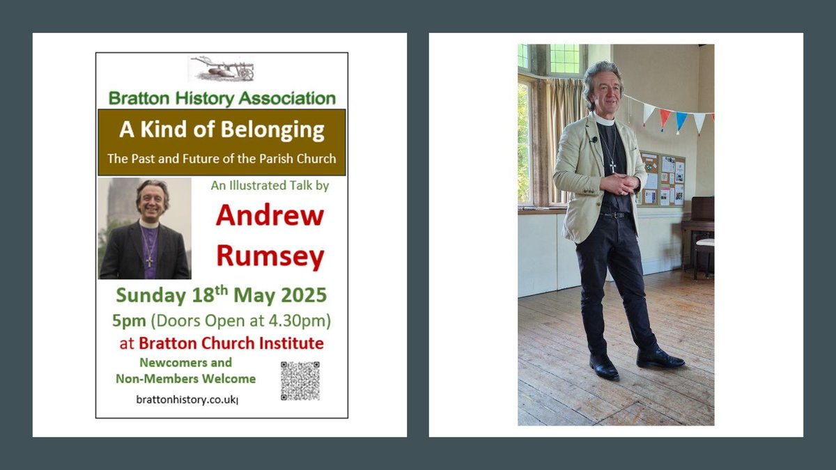 BrattonHistory's tweet photo. It was a huge pleasure to host Andrew Rumsey, Bishop of Ramsbury, on Sunday. His entertaining and stimulating talk generated such a lively discussion that we could have continued for hours ... luckily for him, he had to leave to take Evensong at a local church! https://t.co/WBKexBKega