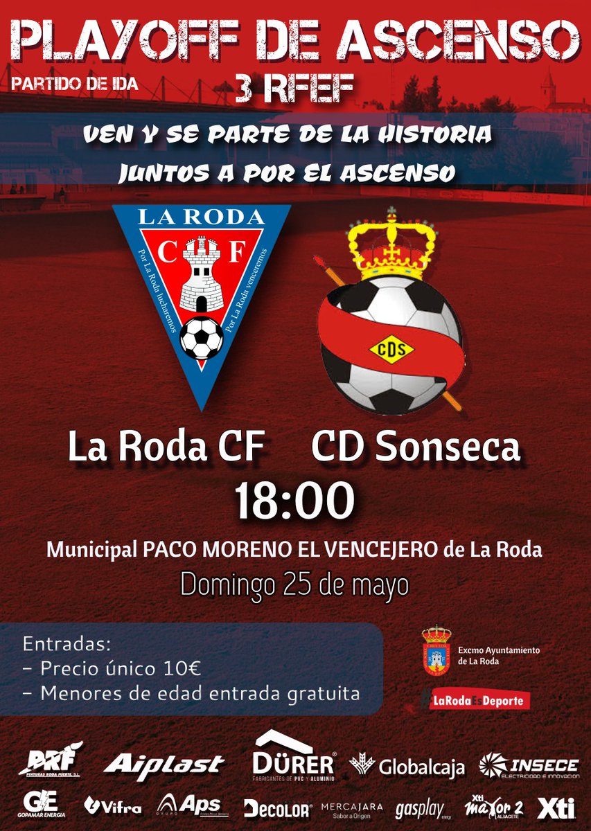 👉🏻 𝐕𝐞𝐧 𝐲 𝐬𝐞 𝐩𝐚𝐫𝐭𝐞 𝐝𝐞 𝐥𝐚 𝐡𝐢𝐬𝐭𝐨𝐫𝐢𝐚, 𝐣𝐮𝐧𝐭𝐨𝐬 𝐚 𝐩𝐨𝐫 𝐞𝐥 𝐚𝐬𝐜𝐞𝐧𝐬𝐨 ❤️💙

<a href="/ventanas_durer/">Durer Ventanas</a> <a href="/Aiplast_/">Aiplast</a> <a href="/radiolaroda/">Radio La Roda</a> <a href="/teleroda/">TELERODA</a> <a href="/KAR23FANS/">Kolectivo Autóctono Rodense</a>