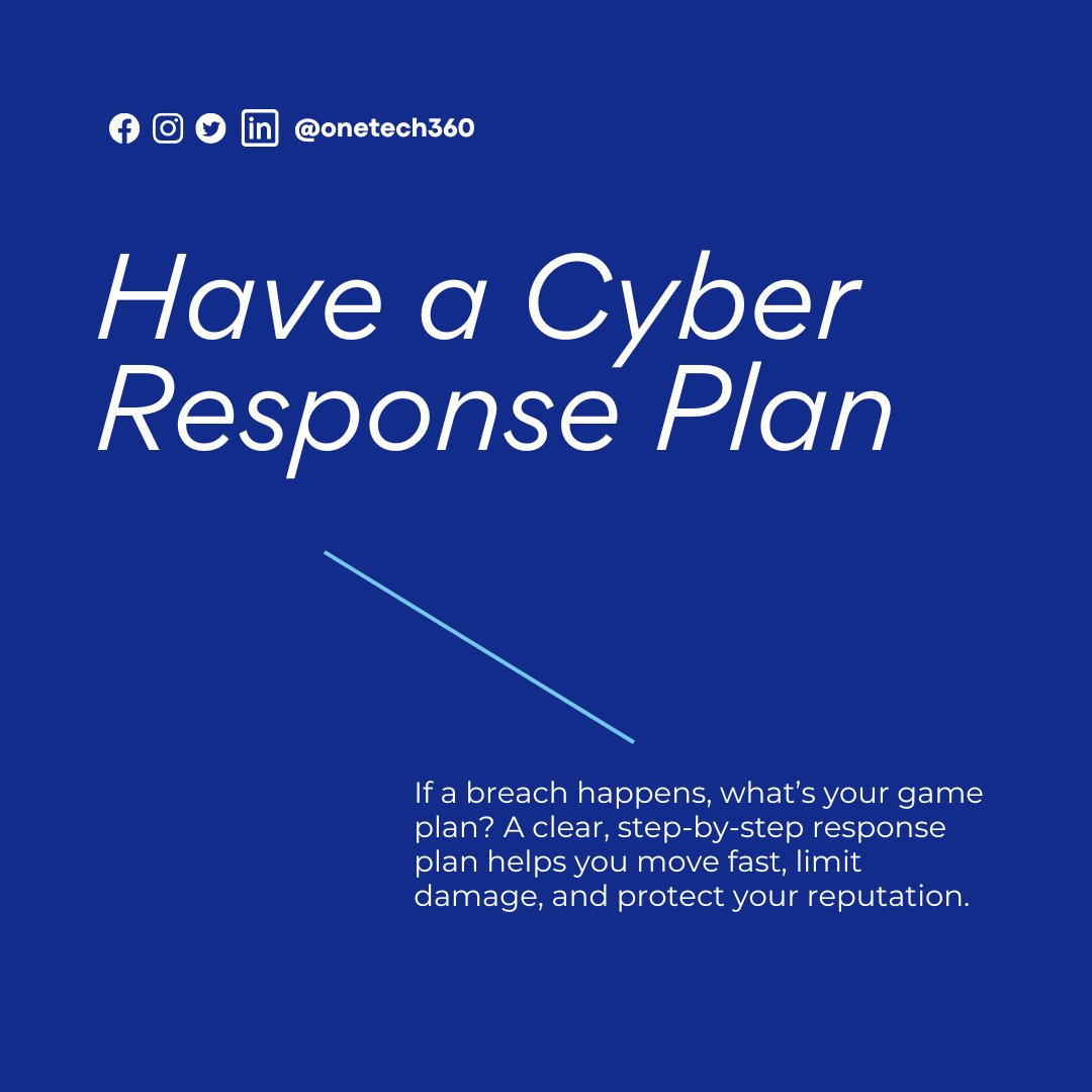 MrWDuvet's tweet photo. A data breach isn’t if, it’s when. And if you’re not ready, it can hit hard. 😬

👉 No system is bulletproof
👉 Have a simple plan ready
👉 Stay updated, threats evolve fast

You’ve built something great so protect it and bounce back stronger. 🙌
 #CyberSecurity https://t.co/gv4oUQ2G78
