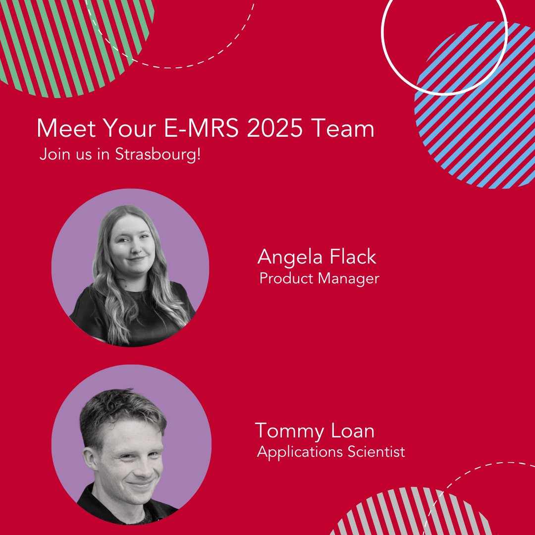 Meet your E-MRS team 🌟 

Join Angela Flack and Tommy Loan in Strasbourg, France for E-MRS 2025! From the 26 - 30 May, the team will be on booth #25 showcasing our powerful FS5 and versatile RM5.

Arrange a chat with us today! 

ow.ly/Pjos50VMQ1q