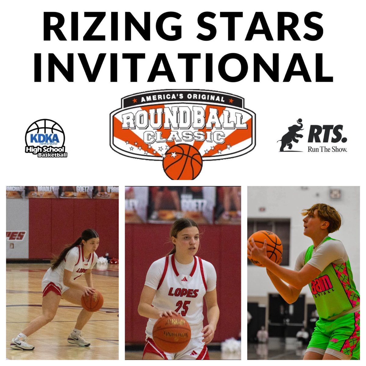 It’s a GAME DAY in May! 

Rising Senior Bria Onyshko and rising Juniors Megan Obersteiner and Peyton Lynch will take the floor in the Rizing Stars invitational tonight! 

⌚️7pm
📍RIZE Sports

#LopesUP 💪🏼🤘🏻