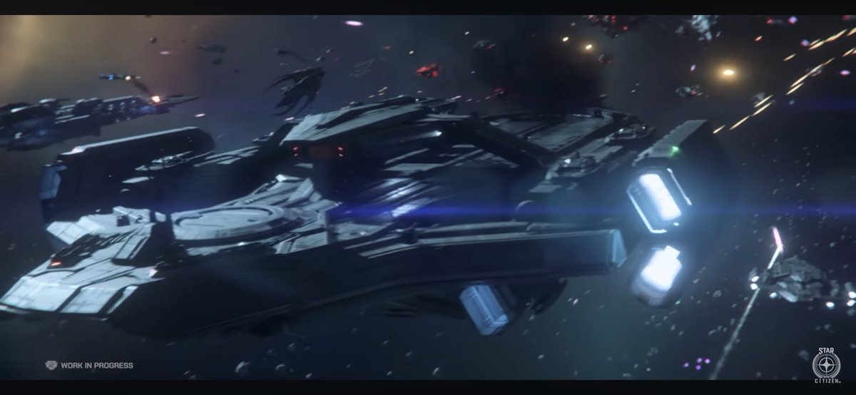 The Squadron 42 version of the idris does indeed look quite a bit different from the one we have now.  The entire exterior looks to have been updated.  Check out the rear engines and how they’re angled and that railgun.