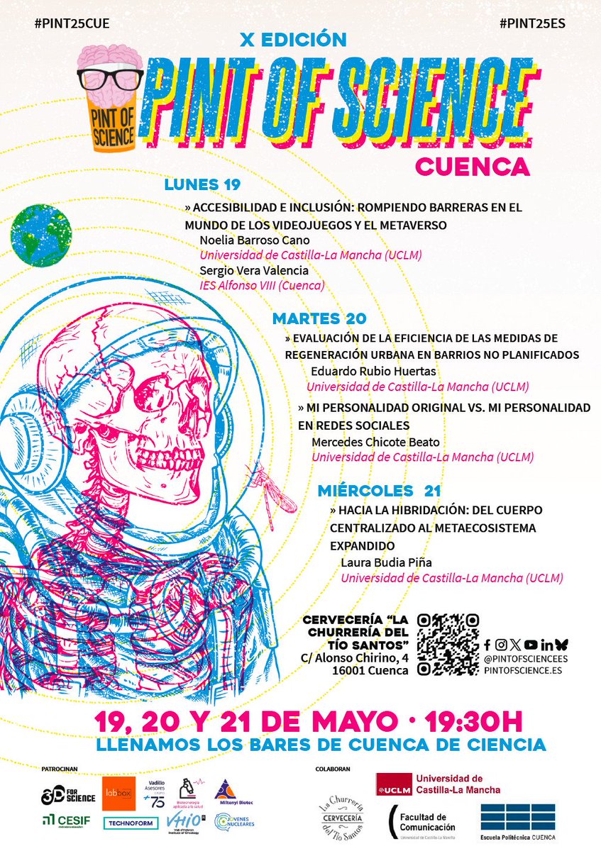 jmherranz's tweet photo. ...volvemos esta tarde a la carga con el #Pint25ES #Pint25Cue. Te esperamos hoy en doble sesión para hablar sobre Urbanismo y sobre personalidad en redes sociales @FcomUCLM @BBAACuenca @politecnicacu @FacEducacionCu @uclm_es @UCLMdivulga @pintofscienceES https://t.co/2qXYzGI1JH https://t.co/nXLY4DhjwZ
