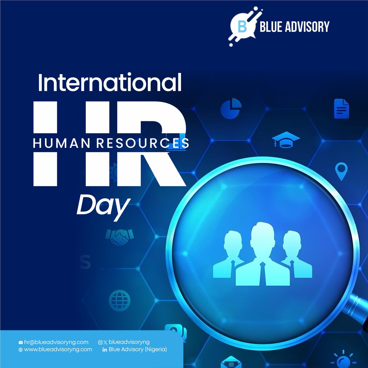 Blueadvisoryng's tweet photo. To all HR professionals: Your strategic vision drives not just business success, but human potential. 

Thank you for making our organizations more human.

#InternationalHRDay #PeopleFirst https://t.co/cOmuv9pDDW