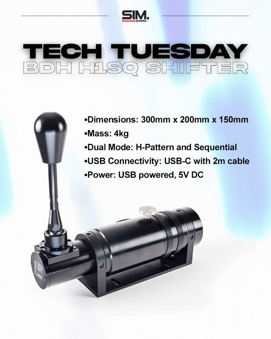 Today we have the BDH H1SQ SHIFTER from BDH Race Sim Hardware in the spotlight of our Tech Tuesday 🌟

What features can you expect from this beauty?
👉🏼 Precision-machined HE260 Aerospace Specification Aluminum chassis 
👉🏼 Independent H-pattern and Sequential mechanisms in one