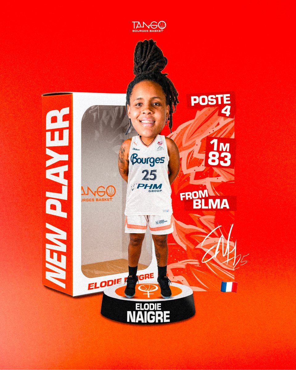 BourgesBasket's tweet photo. 🆕 Dominante cette saison dans toutes les raquettes de LFB, le Tango Bourges Basket a le plaisir d’accueillir Élodie Naigre !

Bienvenue à Bourges Élodie ! ✌️

#FiertéTango https://t.co/MnttBv3dD8