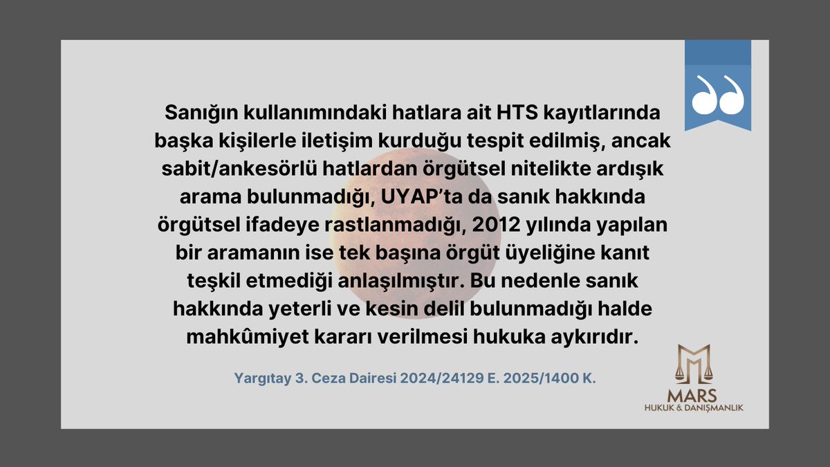 MarsHukuk's tweet photo. Yargıtay 3. Ceza Dairesinin Mahrem Aramalara ilişkin Güncel Kararı ⬇️ https://t.co/cW9yKObPP8