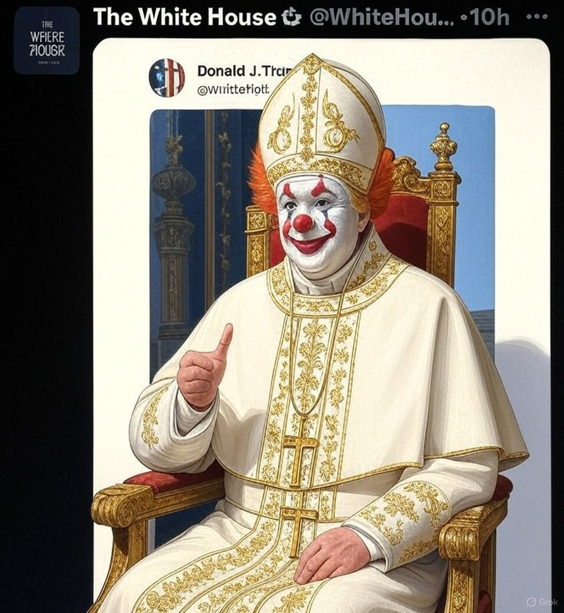 ARandomProgress's tweet photo. @Fernand46357857 Clown prince trump. https://t.co/0Xy4uxtNnh