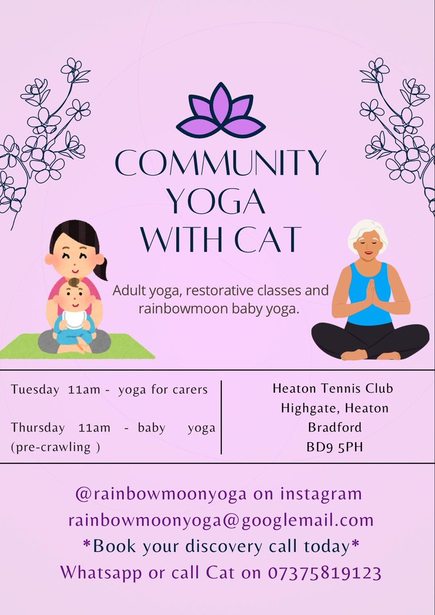 YOGA!🧘‍♀️

Starting Tuesday 27th May at 11am!
If you would like to get involved, please get in touch with Cat the instructor.