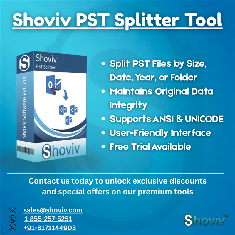 Efficiently manage large PST files by splitting them.