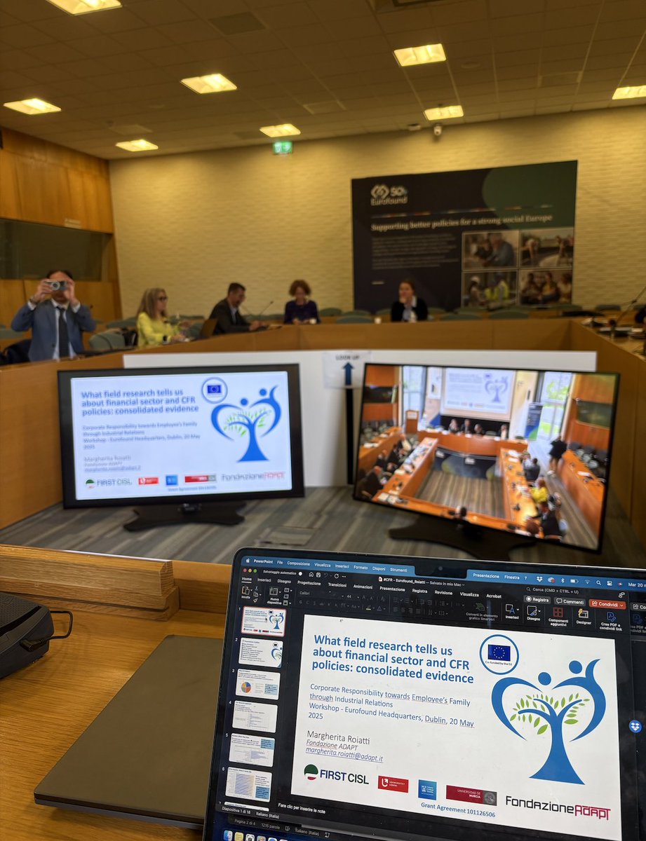 MargheRoi's tweet photo. Glad to be at @eurofound with @FirstCisl to present findings from the #CFR project research phase carried out by @adaptland &amp; @unilodz 
🔹12 countries
🔹76 surveys
🔹11 interviews
Focus on tech, care, bargaining &amp; company culture in finance
Report(ENG/IT)👉https://t.co/vjXl9nP0uI https://t.co/J53avrD4r8